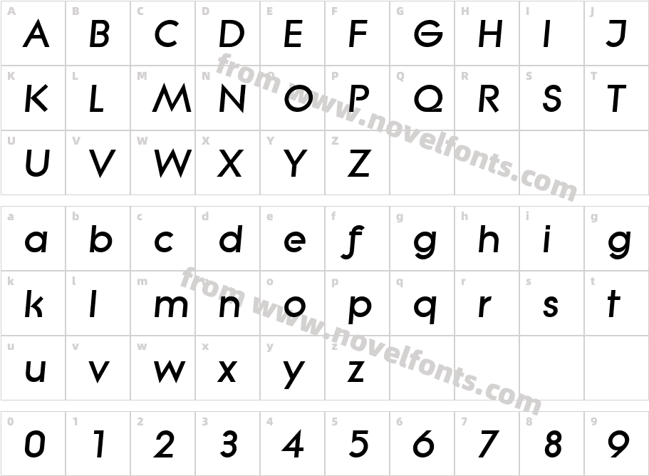 Brad Becker Heavy ItalicCharacter Map