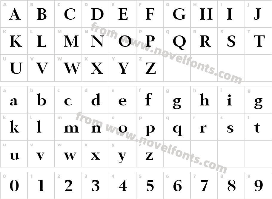 Brandon Becker BoldCharacter Map