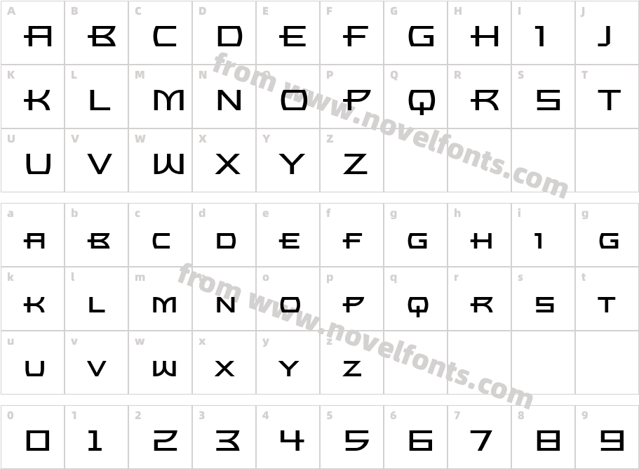 BronzoCharacter Map