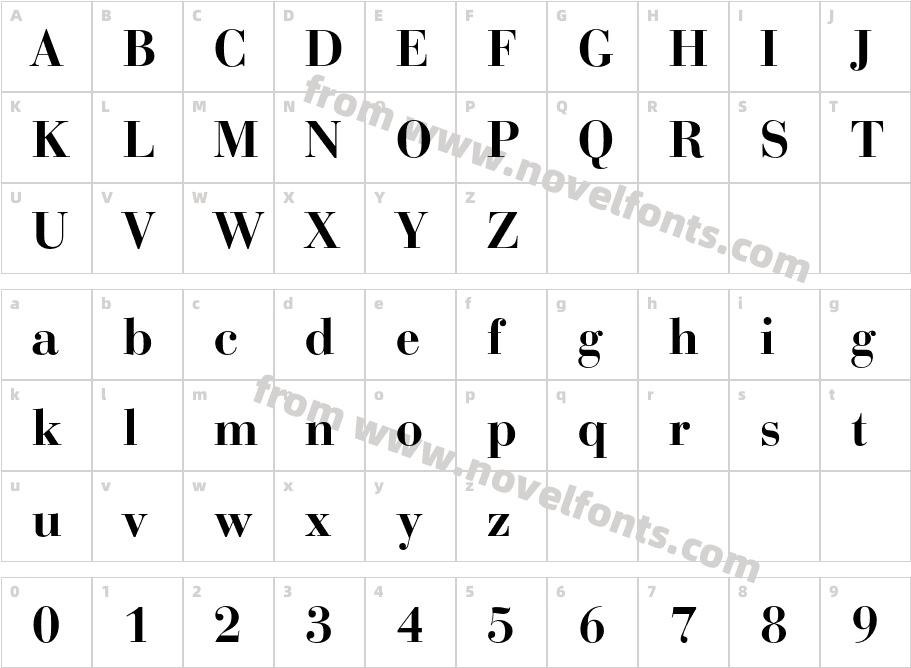 BauerBodoniBT-BoldCharacter Map