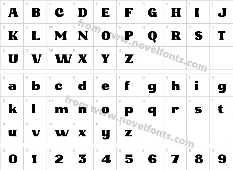 Browndwin RegularCharacter Map