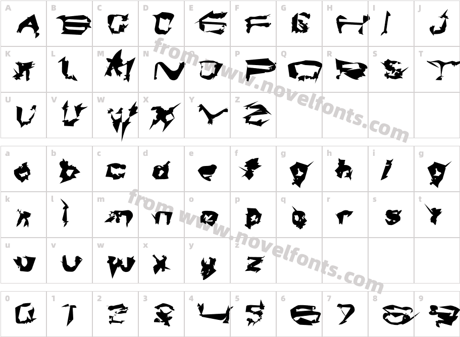 BrunklCharacter Map