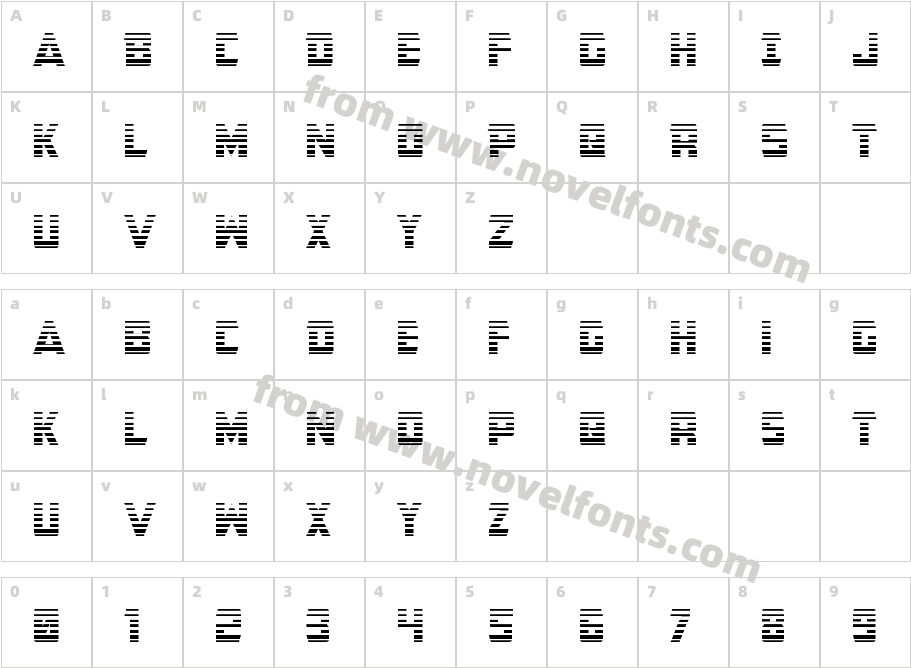 Buchanan Gradient RegularCharacter Map