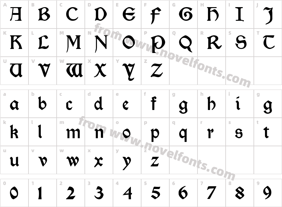 Buchnanan SemiboldCharacter Map