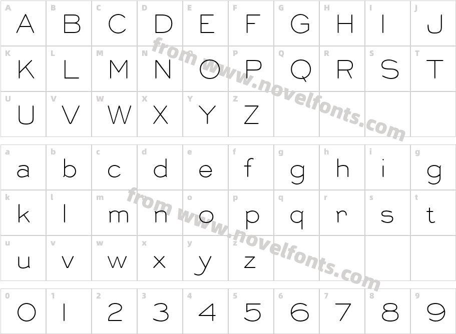 Burin Sans ATCharacter Map