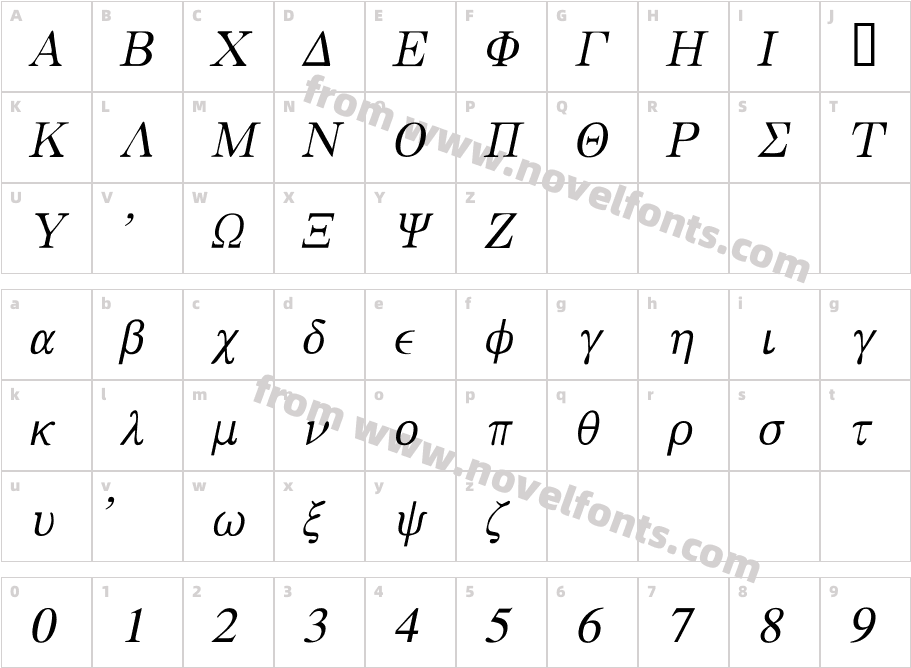 BwgrkiCharacter Map