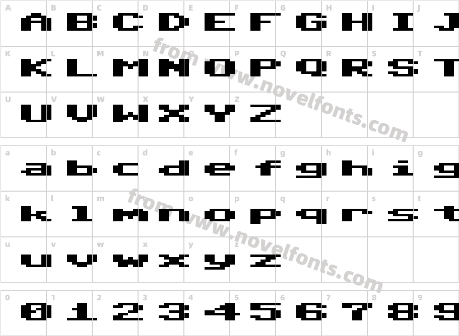 CBM 64 20 ColumnCharacter Map