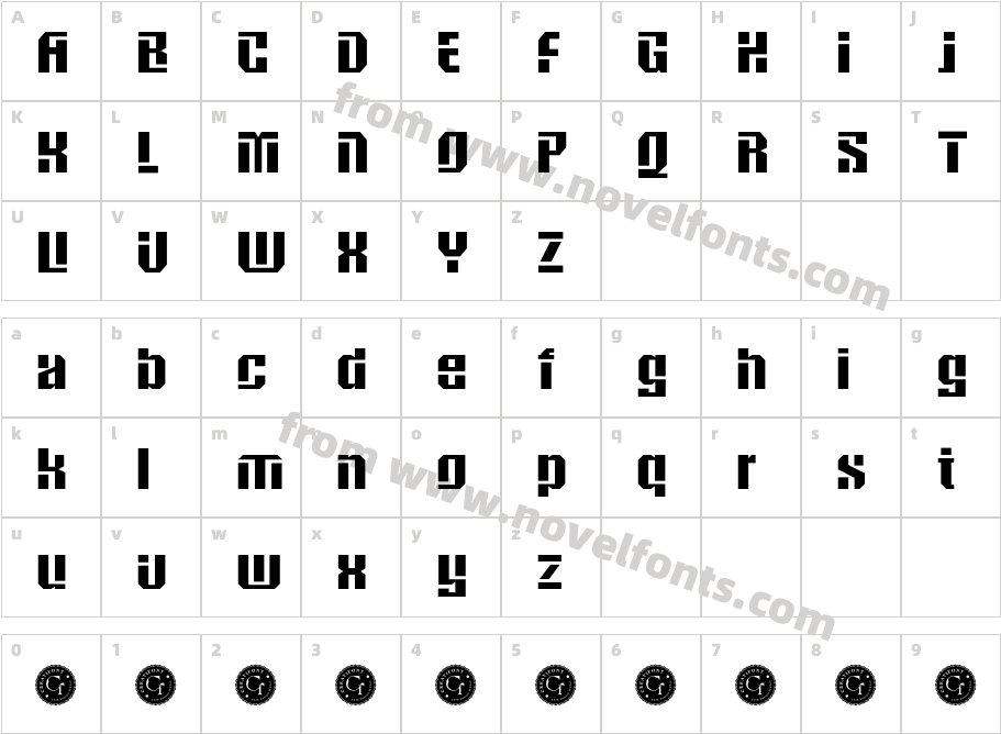 CF Bogswa Demo BoldCharacter Map