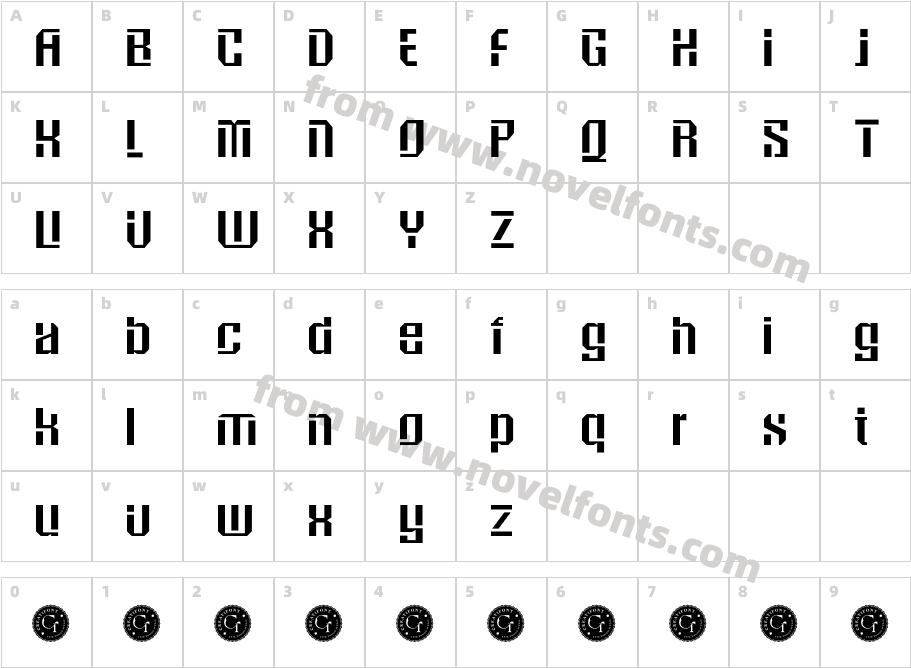 CF Bogswa Demo MediumCharacter Map