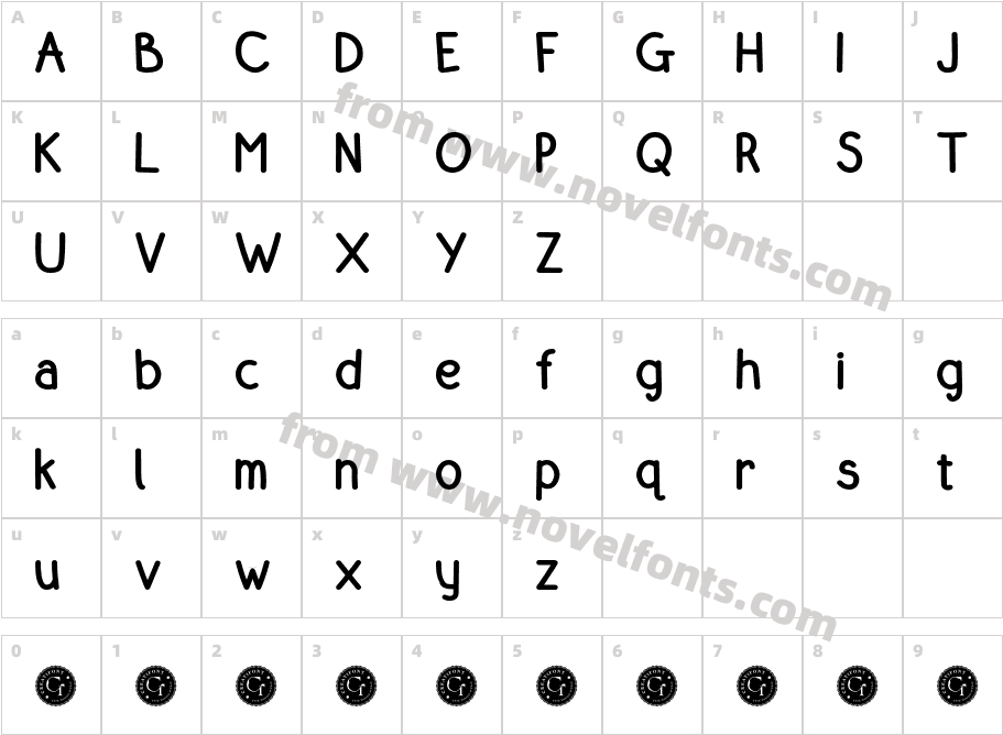 CF Littohandy Demo BoldCharacter Map