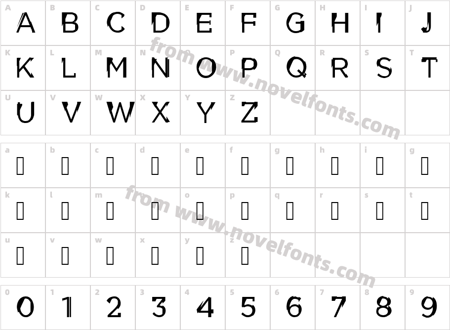 CF Louis Cyr Demo RegularCharacter Map