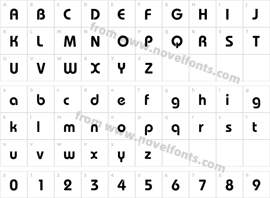 BauhausEF-DemiboldCharacter Map