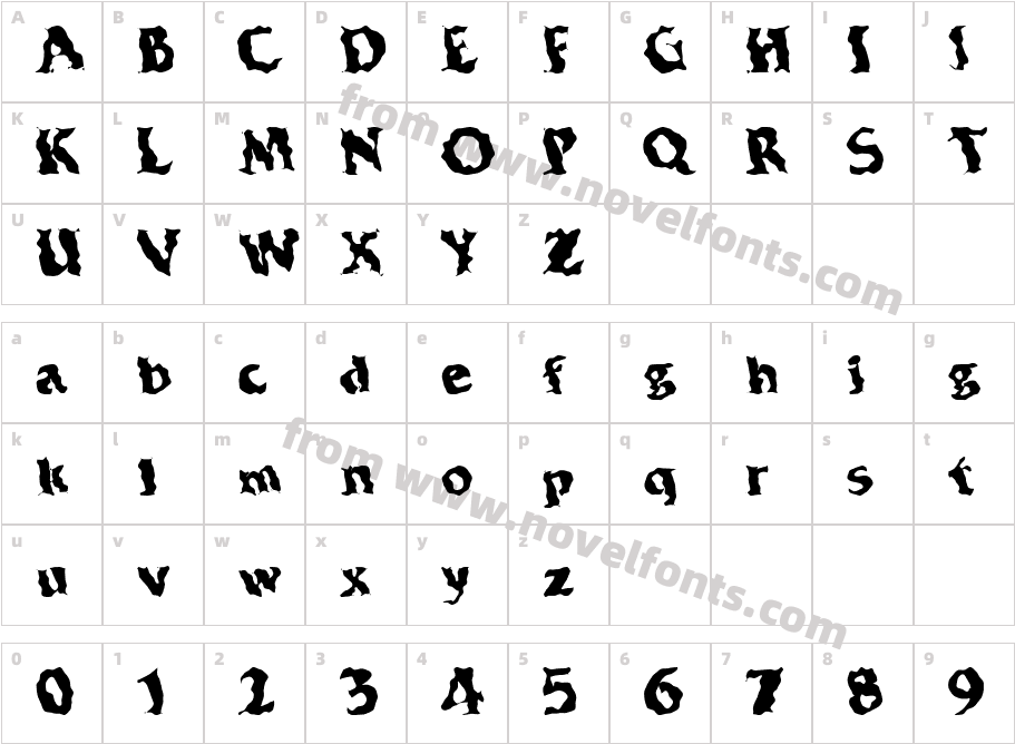 CRUMPLESTILSKIN SemiboldCharacter Map