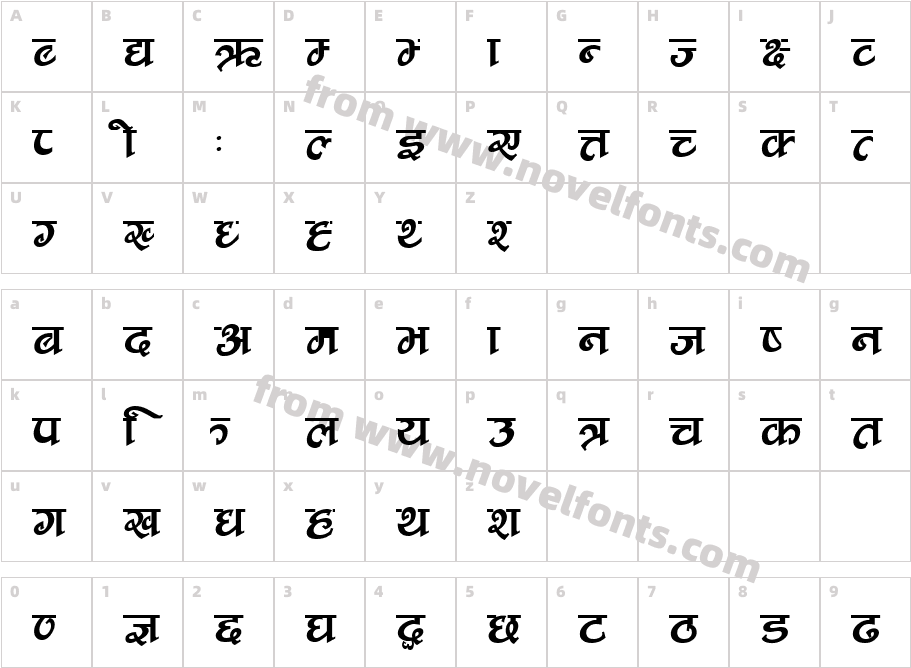 CV Nepali FancyCharacter Map