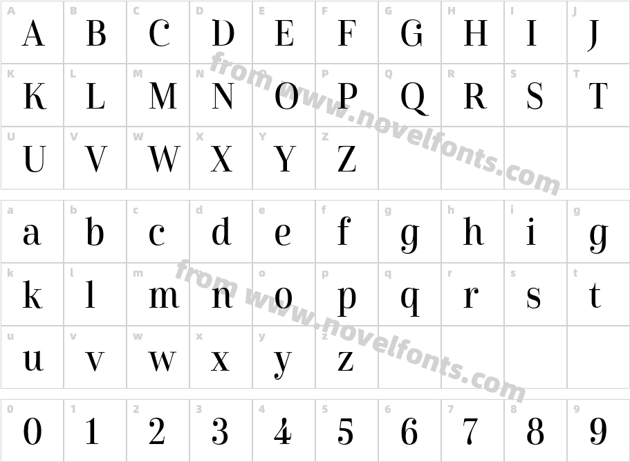 Cabrito Didone Cond MediumCharacter Map