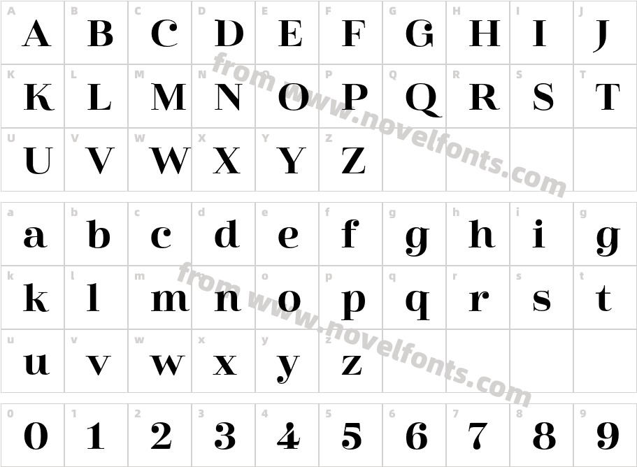 Cabrito Didone Ext BoldCharacter Map