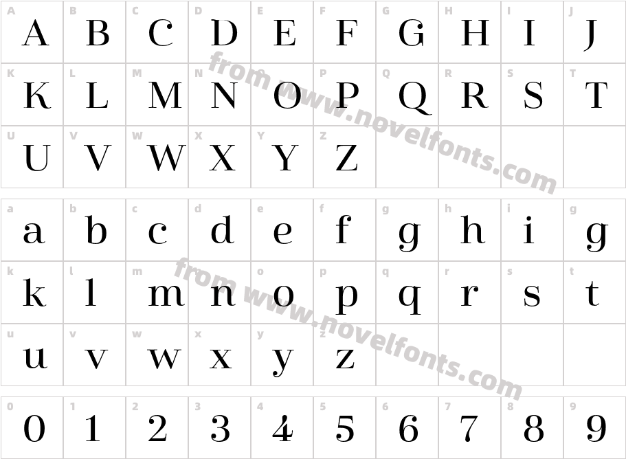 Cabrito Didone Ext MediumCharacter Map