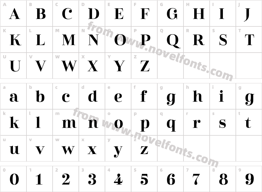 Cabrito Didone Norm BoldCharacter Map