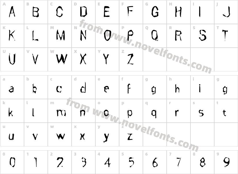 Caf NoirCharacter Map