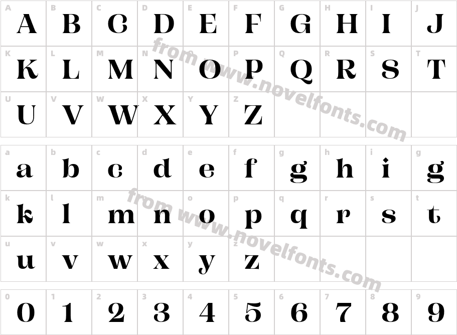 Campaign Serif BoldCharacter Map