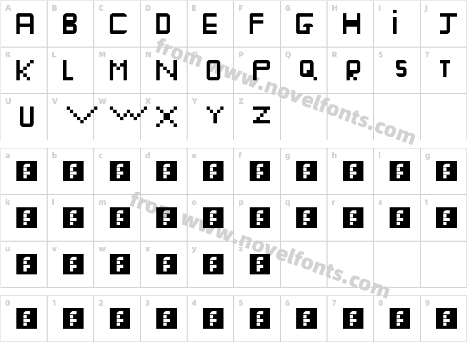 Candreni RegularCharacter Map