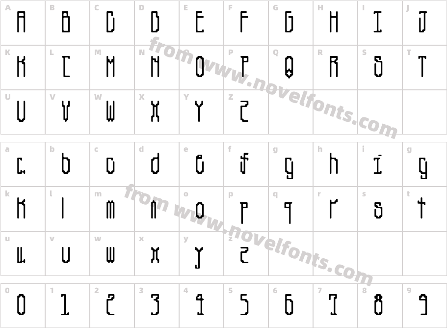 CanneCharacter Map