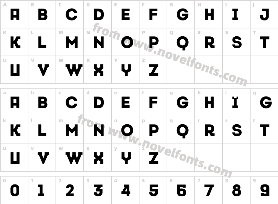 Cansiparane BoldCharacter Map