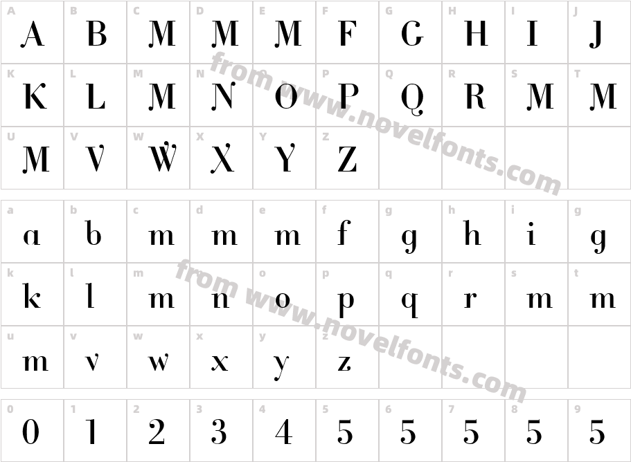 Cantabile DemoCharacter Map