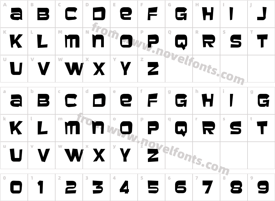 BaveuseCharacter Map