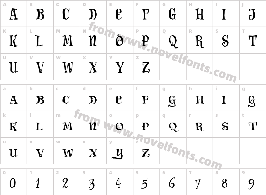 CarimaCharacter Map