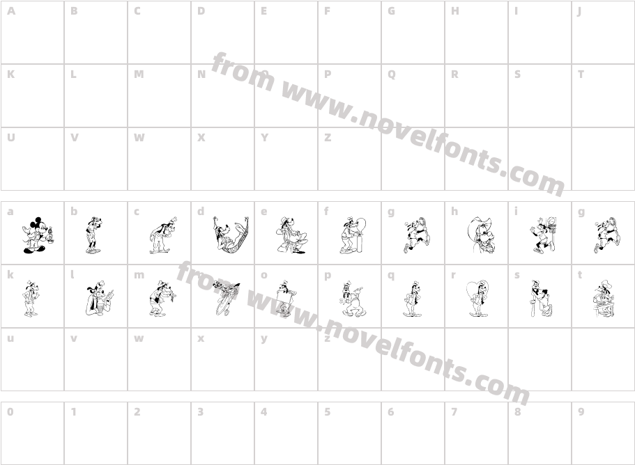 Cartoon GoofyCharacter Map