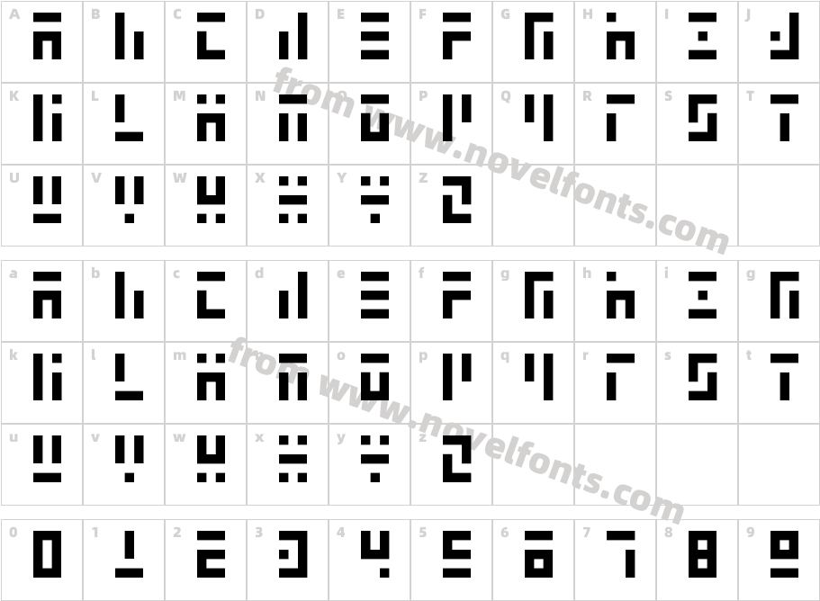 3t3-5x3Character Map