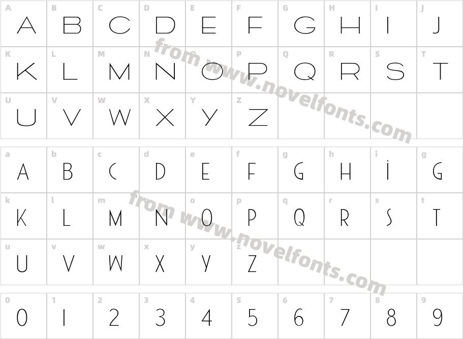 Cassandra Light PDFCharacter Map