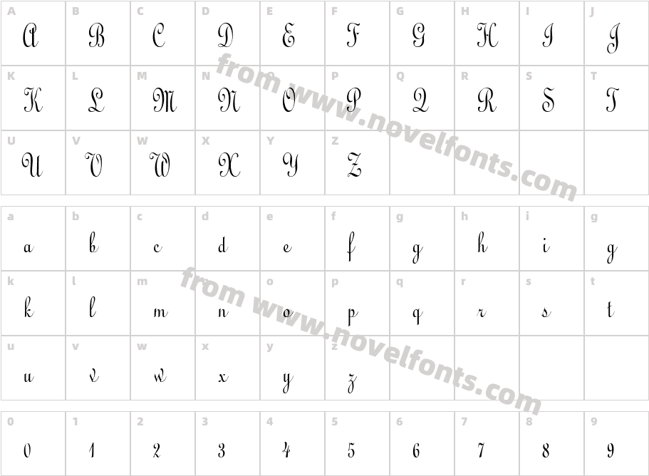 Cathedral Condensed RegularSWFTECharacter Map