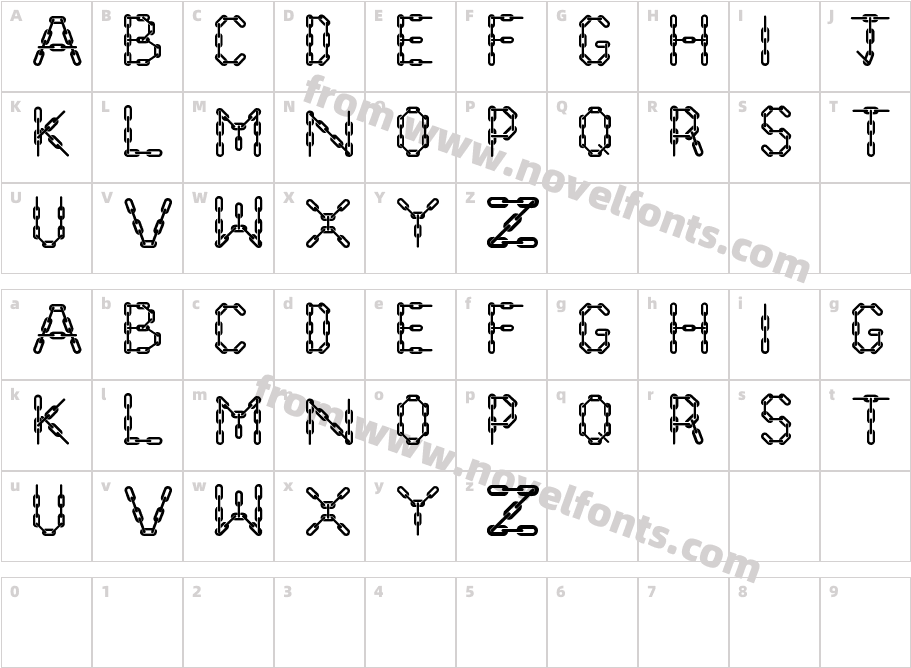 Chain LettersCharacter Map