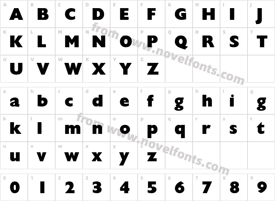 Chanson Heavy SF BoldCharacter Map