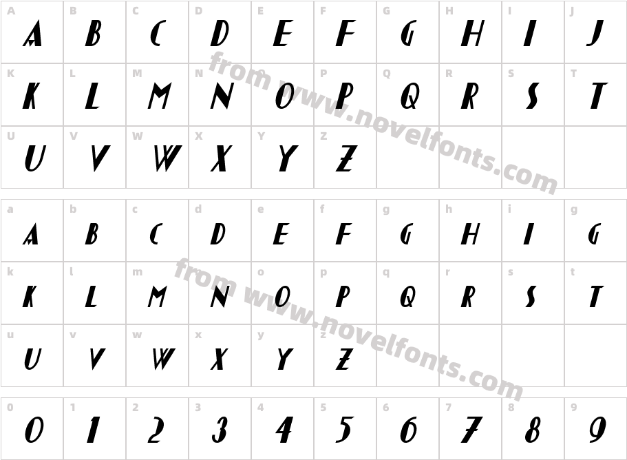 Chapleau Bold ItalicCharacter Map