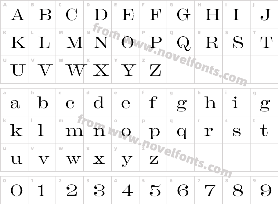 Chapman Regular ExtendedCharacter Map