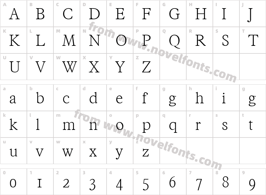 Charles Becker Extra LightCharacter Map