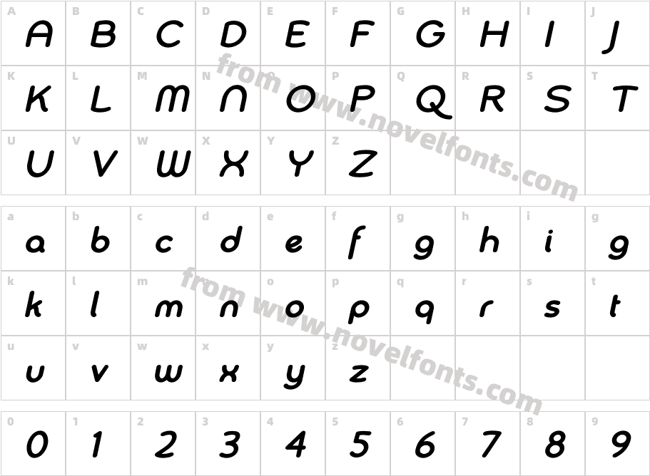 Chennai Bold ObliqueCharacter Map