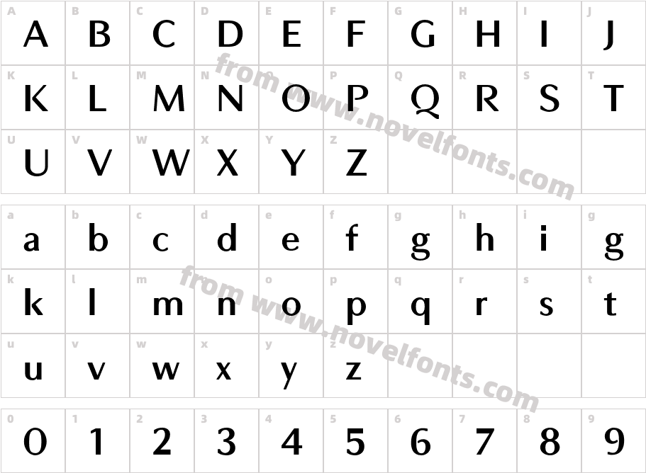 Chiq MeidumCharacter Map