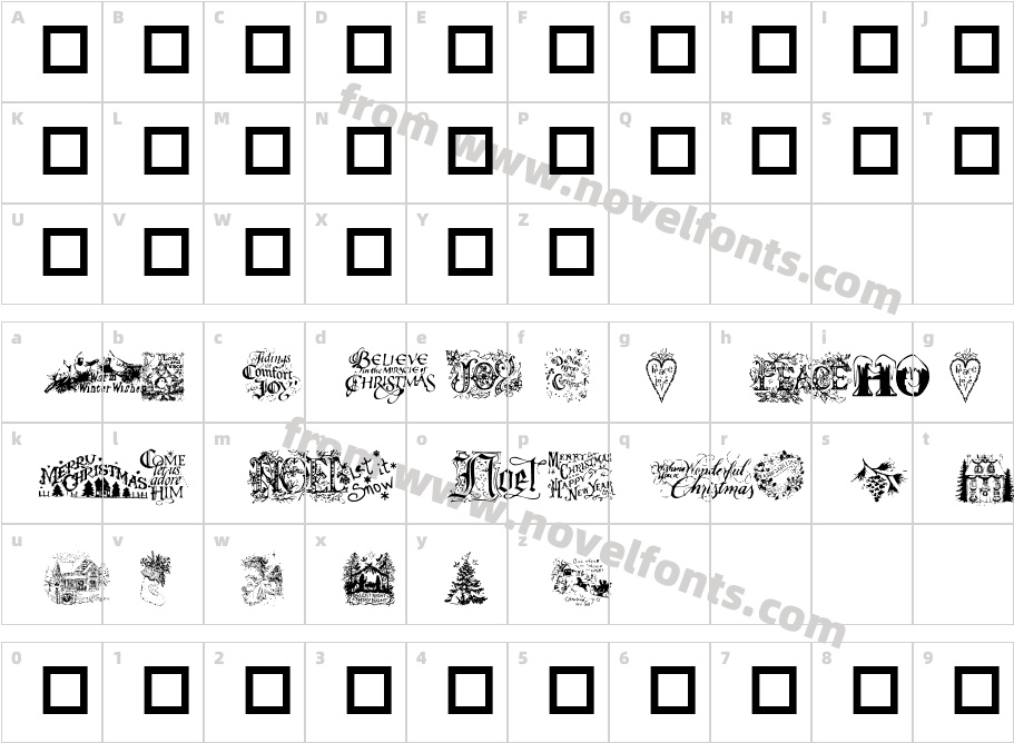 Christmas CheerCharacter Map