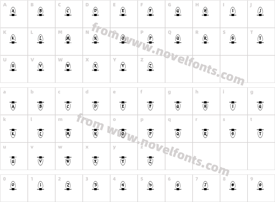 Christmas Lights IndoorCharacter Map