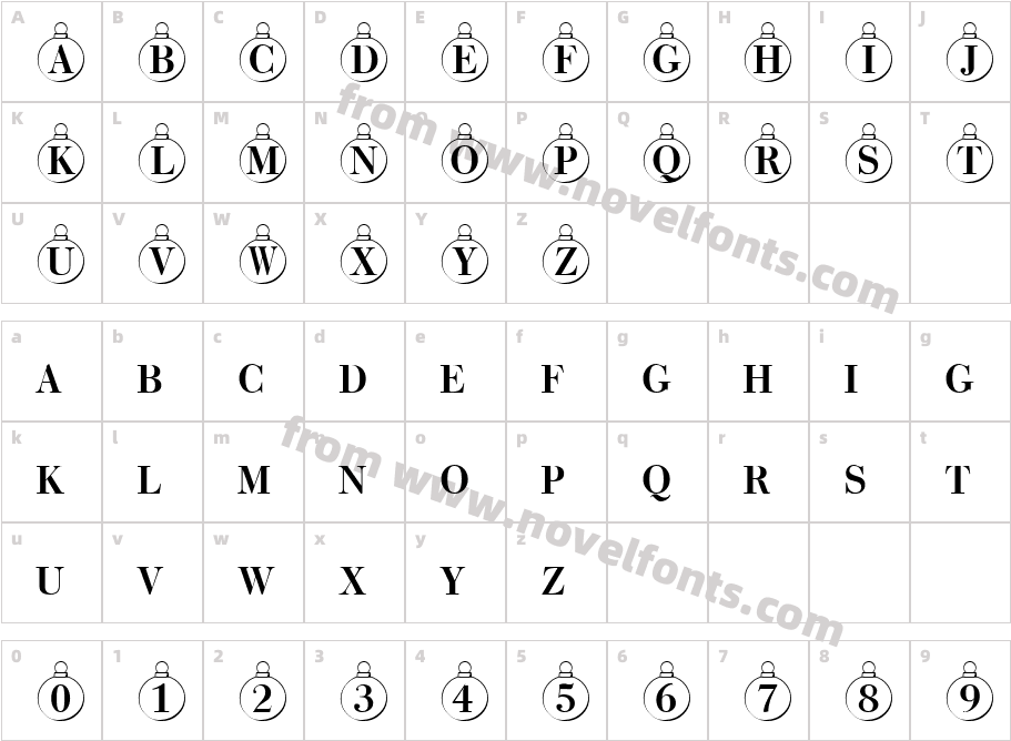 Christmas TreeCharacter Map