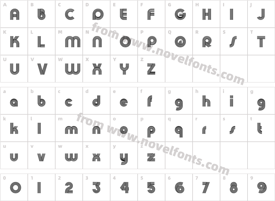 Churchward Design5 LineCharacter Map