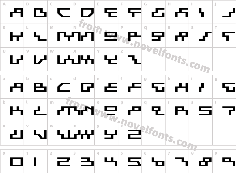 Beam Rider ExpandedCharacter Map