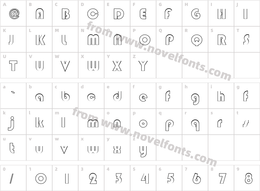 Circle Black HollowCharacter Map