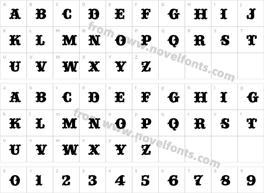 Circustime RegularCharacter Map