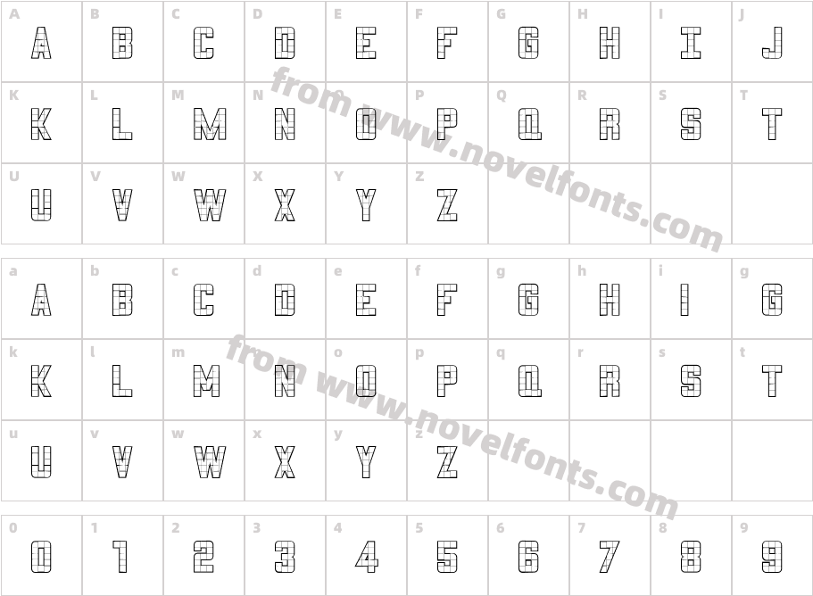 3x5-OutlineCharacter Map