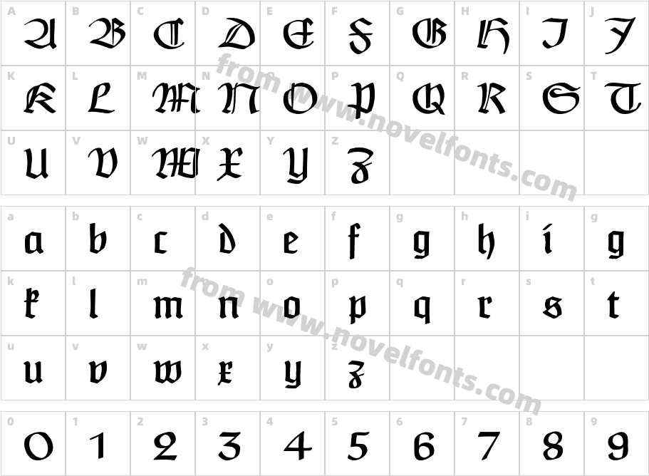 Claudius AlternateCharacter Map